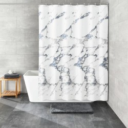 Kleine Wolke Cortina de ducha Marble blanco y gris 180x200 cm