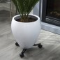 Nature Soporte para plantas con ruedas regulable 3 brazos metal negro Nature Soporte para plantas con ruedas regulable 3 brazos metal negro