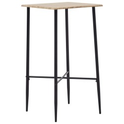 vidaXL Juego de mesa alta y taburetes 5 piezas plástico negro