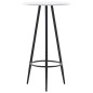vidaXL Juego de mesa alta y taburetes 3 piezas tela gris oscuro vidaXL Juego de mesa alta y taburetes 3 piezas tela gris oscuro