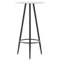 vidaXL Juego de mesa alta y taburetes 5 piezas tela negra vidaXL Juego de mesa alta y taburetes 5 piezas tela negra