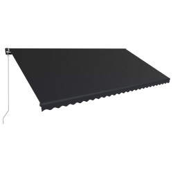 vidaXL Toldo retráctil manual gris antracita 600x300 cm