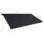 vidaXL Toldo retráctil manual gris antracita 600x300 cm vidaXL Toldo retráctil manual gris antracita 600x300 cm