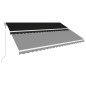 vidaXL Toldo retráctil automático gris antracita 500x300 cm vidaXL Toldo retráctil automático gris antracita 500x300 cm