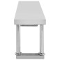 vidaXL Mesa de trabajo de cocina con estante acero inox 120x60x120cm