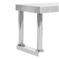 vidaXL Mesa de trabajo de cocina con estante acero inox 120x60x120cm
