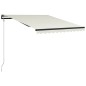 vidaXL Toldo retráctil sensor de viento y LED color crema 300x250 cm vidaXL Toldo retráctil sensor de viento y LED color crema 300x250 cm