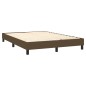 vidaXL Cama box spring con colchón tela marrón oscuro 140x190 cm vidaXL Cama box spring con colchón tela marrón oscuro 140x190 cm