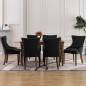 vidaXL Sillas de comedor 6 unidades tela negras vidaXL Sillas de comedor 6 unidades tela negras