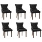 vidaXL Sillas de comedor 6 unidades tela negras vidaXL Sillas de comedor 6 unidades tela negras