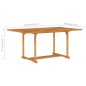 vidaXL Juego de comedor para jardín 5 piezas teca maciza y cojines 