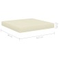vidaXL Cojín para muebles de palés tela color crema 60x61,5x6 cm vidaXL Cojín para muebles de palés tela color crema 60x61,5x6 cm