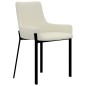vidaXL Sillas de comedor 2 unidades de tela color crema vidaXL Sillas de comedor 2 unidades de tela color crema