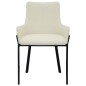 vidaXL Sillas de comedor 2 unidades de tela color crema vidaXL Sillas de comedor 2 unidades de tela color crema
