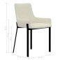 vidaXL Sillas de comedor 2 unidades de tela color crema vidaXL Sillas de comedor 2 unidades de tela color crema