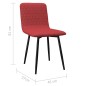 vidaXL Sillas de comedor 2 unidades tela color vino vidaXL Sillas de comedor 2 unidades tela color vino
