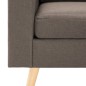 vidaXL Sofá de 3 plazas con reposapiés de tela gris taupe vidaXL Sofá de 3 plazas con reposapiés de tela gris taupe