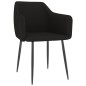 vidaXL Sillas de comedor 2 unidades tela negro vidaXL Sillas de comedor 2 unidades tela negro