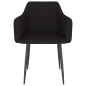 vidaXL Sillas de comedor 2 unidades tela negro vidaXL Sillas de comedor 2 unidades tela negro