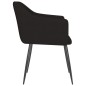vidaXL Sillas de comedor 2 unidades tela negro vidaXL Sillas de comedor 2 unidades tela negro