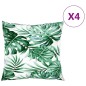 vidaXL Cojines decorativos 4 uds tela estampado de hojas 50x50 cm vidaXL Cojines decorativos 4 uds tela estampado de hojas 50x50 cm
