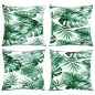 vidaXL Cojines decorativos 4 uds tela estampado de hojas 50x50 cm vidaXL Cojines decorativos 4 uds tela estampado de hojas 50x50 cm