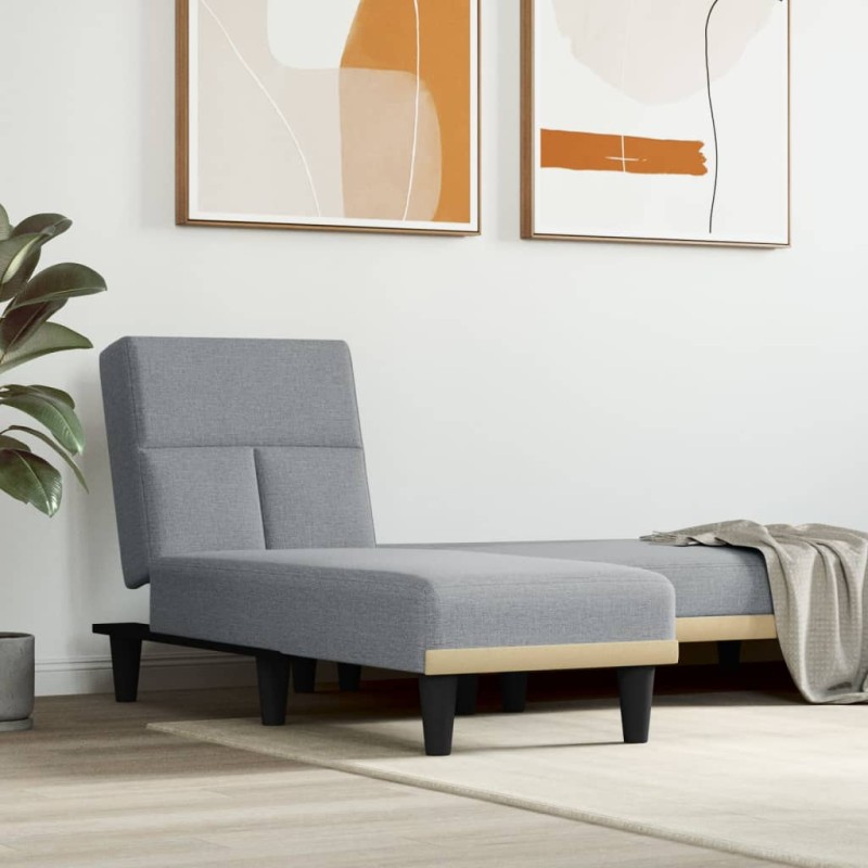 vidaXL Sofá diván de tela gris claro vidaXL Sofá diván de tela gris claro