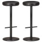 vidaXL Taburetes de cocina 2 unidades cuero auténtico negro vidaXL Taburetes de cocina 2 unidades cuero auténtico negro