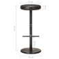 vidaXL Taburetes de cocina 2 unidades cuero auténtico negro vidaXL Taburetes de cocina 2 unidades cuero auténtico negro