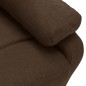 vidaXL Sofá reclinable de 2 plazas de tela marrón oscuro vidaXL Sofá reclinable de 2 plazas de tela marrón oscuro