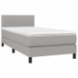 vidaXL Cama box spring con colchón tela gris claro 90x200 cm vidaXL Cama box spring con colchón tela gris claro 90x200 cm