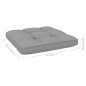 vidaXL Silla de jardín y cojines gris madera pino impregnada vidaXL Silla de jardín y cojines gris madera pino impregnada