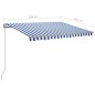 vidaXL Toldo manual retráctil con LED azul y blanco 300x250 cm