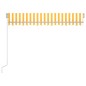 vidaXL Toldo manual retráctil con LED amarillo y blanco 300x250 cm vidaXL Toldo manual retráctil con LED amarillo y blanco 300x250 cm