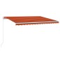 vidaXL Toldo retráctil manual con LED naranja y marrón 400x300 cm vidaXL Toldo retráctil manual con LED naranja y marrón 400x300 cm