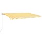 vidaXL Toldo automático LED sensor de viento amarillo/blanco 500x300cm vidaXL Toldo automático LED sensor de viento amarillo/blanco 500x300cm