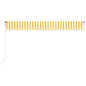 vidaXL Toldo automático LED sensor de viento amarillo/blanco 500x300cm vidaXL Toldo automático LED sensor de viento amarillo/blanco 500x300cm