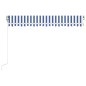 vidaXL Toldo automático retráctil azul y blanco 450x350 cm vidaXL Toldo automático retráctil azul y blanco 450x350 cm