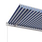 vidaXL Toldo automático retráctil azul y blanco 450x350 cm vidaXL Toldo automático retráctil azul y blanco 450x350 cm