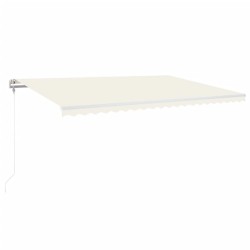 vidaXL Toldo retráctil automático crema 500x300 cm