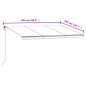 vidaXL Toldo retráctil automático crema 500x300 cm