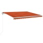 vidaXL Toldo automático retráctil naranja y marrón 450x350 cm vidaXL Toldo automático retráctil naranja y marrón 450x350 cm