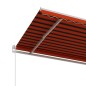 vidaXL Toldo automático retráctil naranja y marrón 450x350 cm vidaXL Toldo automático retráctil naranja y marrón 450x350 cm