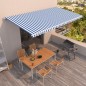 vidaXL Toldo automático retráctil azul y blanco 600x350 cm vidaXL Toldo automático retráctil azul y blanco 600x350 cm