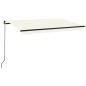 vidaXL Toldo retráctil manual crema 450x350 cm vidaXL Toldo retráctil manual crema 450x350 cm