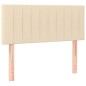 vidaXL Cama box spring con colchón tela color crema 100x200 cm vidaXL Cama box spring con colchón tela color crema 100x200 cm