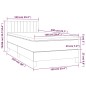 vidaXL Cama box spring con colchón tela color crema 100x200 cm vidaXL Cama box spring con colchón tela color crema 100x200 cm