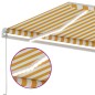 vidaXL Toldo manual retráctil con luz LED amarillo y blanco 300x250 cm vidaXL Toldo manual retráctil con luz LED amarillo y blanco 300x250 cm