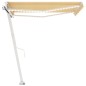vidaXL Toldo manual retráctil con luz LED amarillo y blanco 300x250 cm vidaXL Toldo manual retráctil con luz LED amarillo y blanco 300x250 cm
