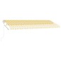vidaXL Toldo de pie automático amarillo y blanco 500x300 cm vidaXL Toldo de pie automático amarillo y blanco 500x300 cm